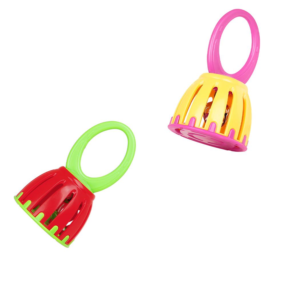 Kids Hand Bells Children Rattle Detachable Handled Cage Bell Healthy Oval Handle Baby Cage Bell Shaker Toy For Early Training