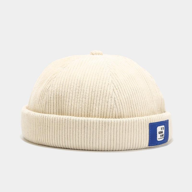 Melon Corduroy Early Autumn Labeling Letters Hat for Men and Women