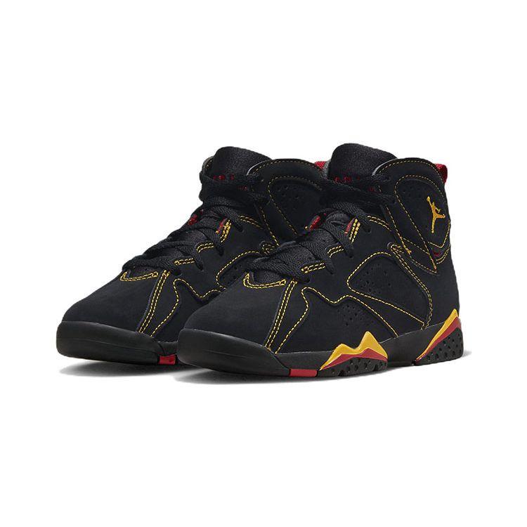 Детские кроссовки Air Jordan 7 Retro PS Citrus 2022 Black Varsity-Red DJ2778-081