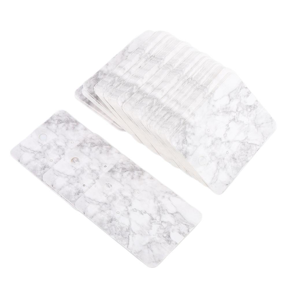 100Pcs 5 x 7cm Marble Pattern Jewelry Display Cards Handmade jewelry finished product packaging