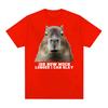 Idk How Much Longer I Can Slay Capybara Funny Meme T Shirts Men Retro Fashion High Quality Oversized Cotton T-shirt Tops Unisex