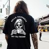 Готический Harajuku Ретро Мужская футболка Панк-рок Хоррор Рубашки Мужские винтажные свободные хип-хоп топы Летние свободные футболки Camisetas