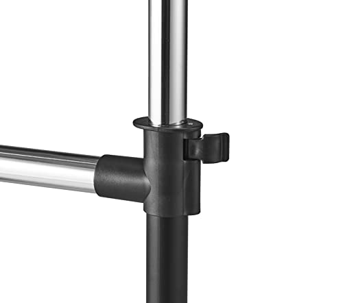 Вешалка-стойка для одежды Pearl Metal, 2-ярусная, одинарная, черная, для помещений, для прачечной, черная, N-7605