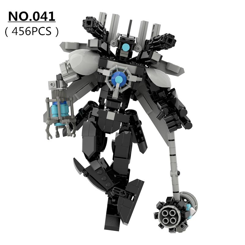 456PCS Skibidi Toilet Updated Titan Monitor Man Building Blocks Set With Hammer Mecha Model DIY Bircks Toys For Boys Christmas Gifts