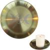 Stainless Steel Candelabra Tray Dowsing Divination Pentagram Altar Plate Candlefoot plate  Prayers