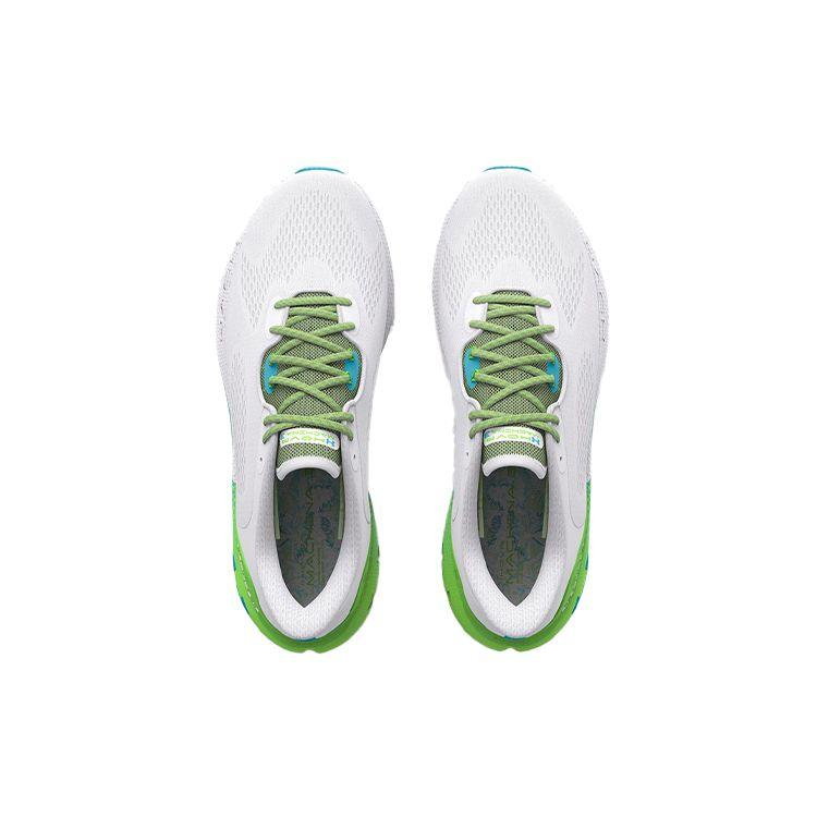 Under Armour HOVR Machina 3 Модные Удобные Спортивные Тканевые Низкие Повседневные Кроссовки для Бега Женские кроссовки Белый Зеленый 3025667-100