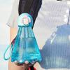 With Straw And Rope Badminton Water Bottle 300ml Sports  Kettle Transparent Plastic Cup  Sports