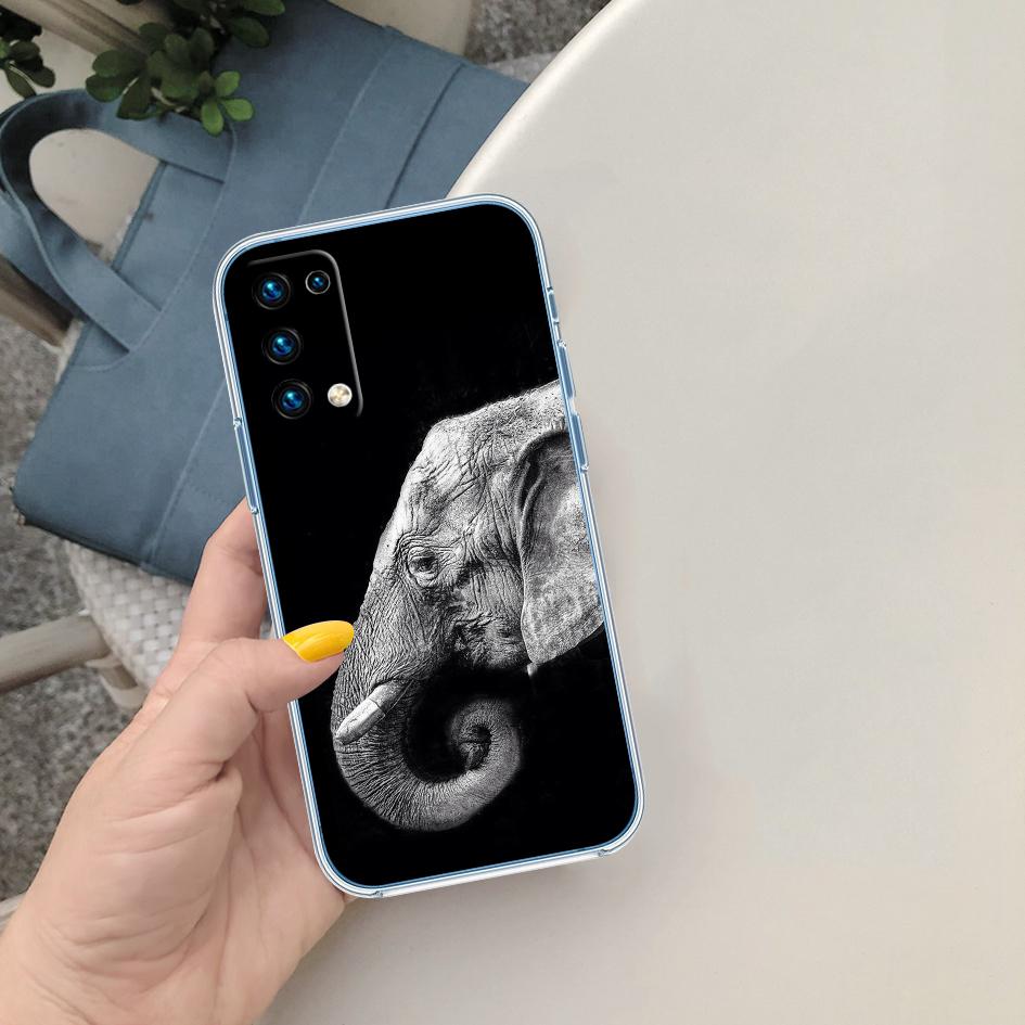 PP2 Animal Elephant Soft Shell Transparent Phone Case for Motorola Moto G7 G8 G9 G84 G85 G73 G24 G15 Z2 Play Power Plus
