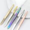 Stainless Steel Eye Brow Clips Slant Tip Eyelash Curler Eyebrow Trimming Tweezers  Girl