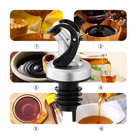Practical Vinegar Bottle Stopper Detachable Smooth Pouring Reusable Soy Sauce Oil Bottle Cap