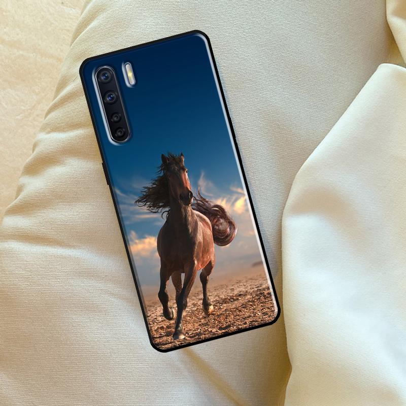 Бегущие Лошади Животное Для OPPO A15 A16 A76 A96 A52 A72 A92 A98 A78 A58 A5 A9 A53 A17 A77 A57S A94 A74 A54S Чехол