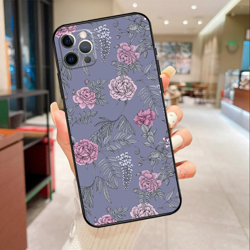 Чехол для телефона с рисунком Цветов Природы Листьев Для iPhone 17 16 15 14 13 12 11 Pro Max mini 16 Plus 16e 17 Air Защитная Крышка