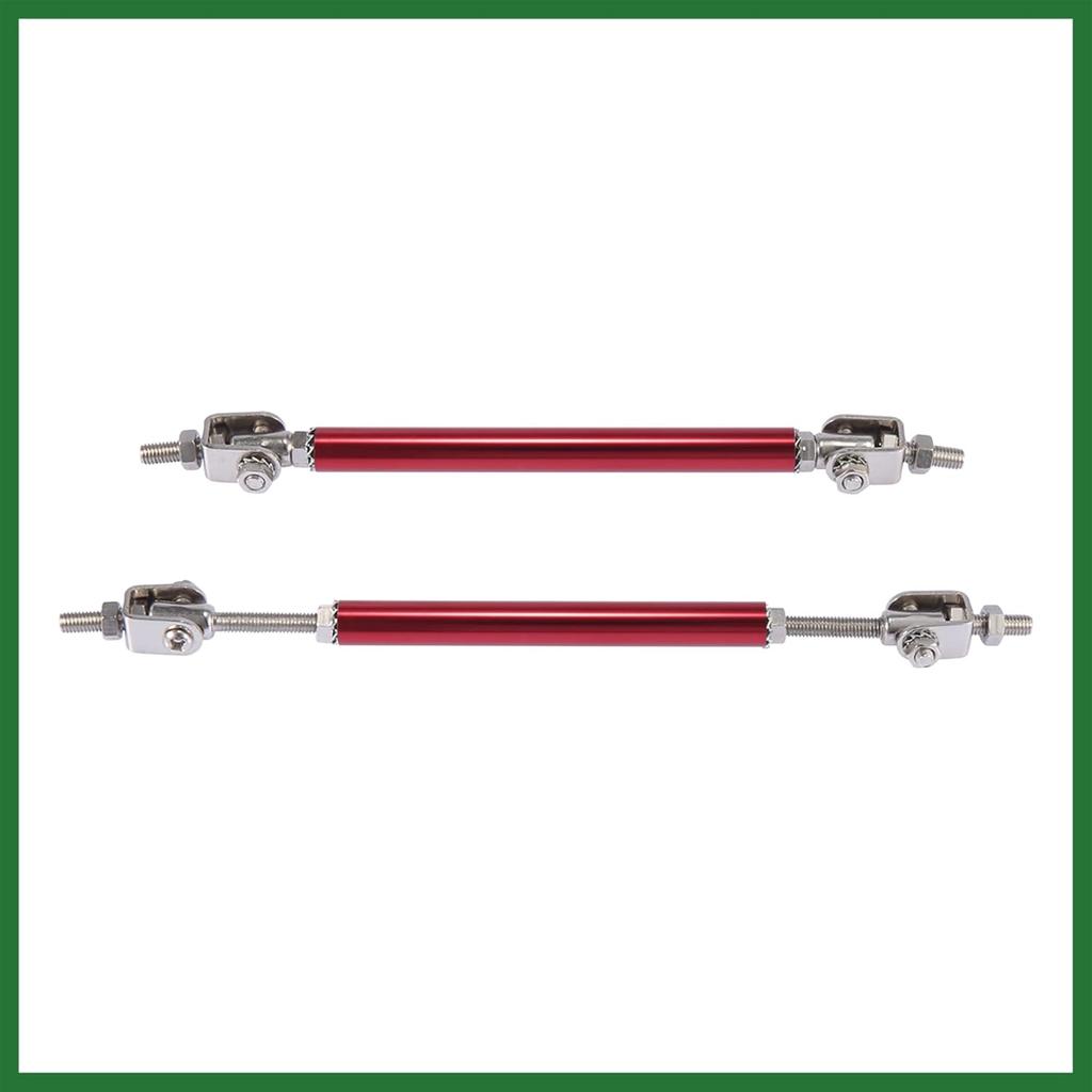 Motoforti 2pcs 7"-9" Car Adjustable Front Bumper Lip Splitter Strut Tie Rod Bar Universal Red Long-lasting