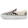 Классические слипоны на платформе 'Checker Black White' Vans VN00018EBWW