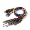 10Pcs 1.5/2mm Leather Adjustable Braided Rope Bronze Lobster Clasp Tail Chain Connector for DIY Necklace Pendant Jewelry Making