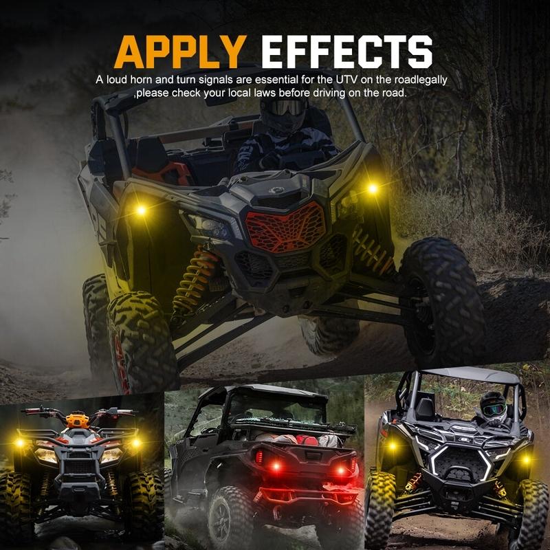for CFMoto UForce U10 Pro/ Uforce U10 Pro XL UTV Turn Signal Kit 110dB Horn Pre-Wired Plug and Play UTV ATV Blinker Lever Switch
