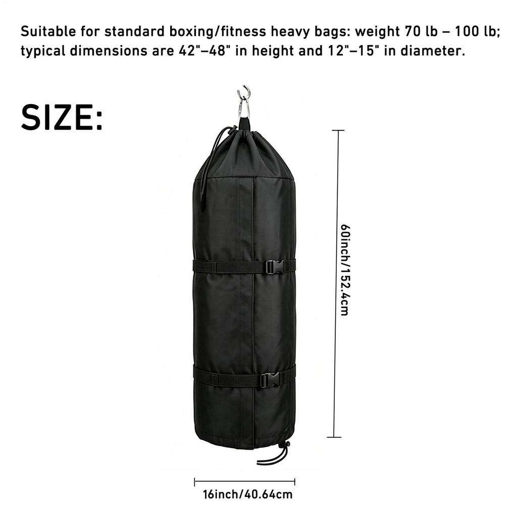 Punching Bag Protective Cover Weather-Resistant Heavy-Duty Drawstring Heavy Duty Boxing Bag Cover for Outdoor Backyard Yard