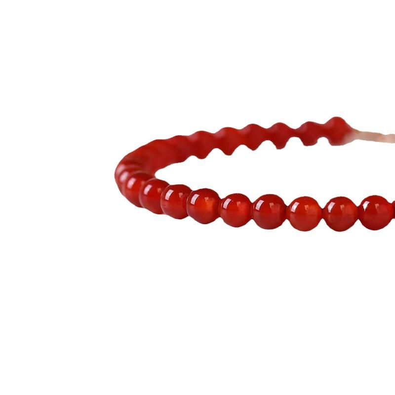 Natural Agate Bracelet Women'S 4mm Ultra-Fine 3mm Bracelet Fashion Women Daily Jewelry Lucky Gift