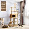 Multi-Level Cat Climbing Frame For Indoor With Scratching Posts Scratching Boards Perches Caves Large Cat Tree Tall Cats Tower