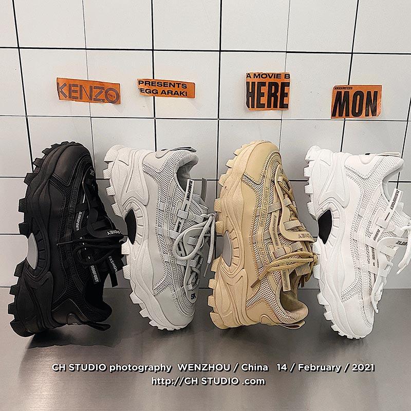 Spring new casual shoes breathable dad shoes heightening shoes large size sports INS style