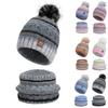 Winter Warm Hat And Scarf Two-piece Set: Fleece-lined, Thickened Knitted Wool Hat, Women's Outdoor Earmuff Beanied