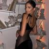 Женское сетчатое платье с бретельками Perspective Sexy Hot Fashion с глубоким вырезом на шее и вырезом-рыбьим хвостом