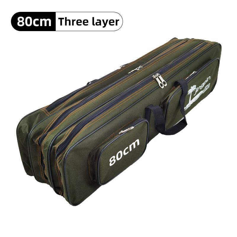 Утолщенная 3-слойная сумка для удочки 80/90/100/120 см, противоизносная сумка для рыбалки, парусиновая трехслойная рыболовная снасть, сумки для рыбалки