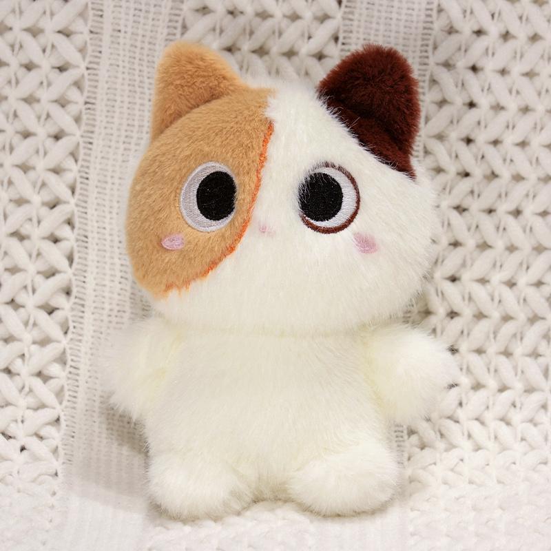20Cm Soft Siamese Cat Stuffed Plush Toy Orange & Black Kitten Animal Doll Cute Birthday Gift For Kids