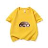 Kids Cotton T Shirt Cute Peeking Otter Print Crew Neck Short Sleeve Tee Casual Breathable Boys Girls Summer Tops