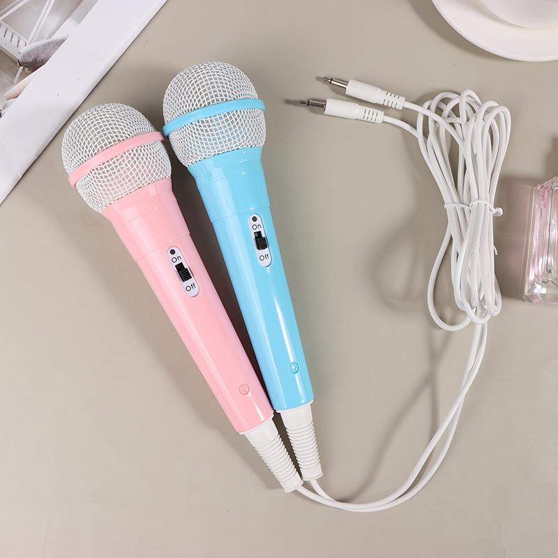 3.5mm Jack Wired Microphone Lightweight Singing Mechine Home Kids Musical Toy Easy Use No Battery Portable Handheld Microphone