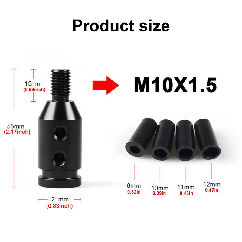 Универсальный адаптер ручки механической коробки передач для резьбы M18x1.5/M10x1.5/M12x1.25, из алюминиевого сплава, для автомобиля, для гоночной игры
