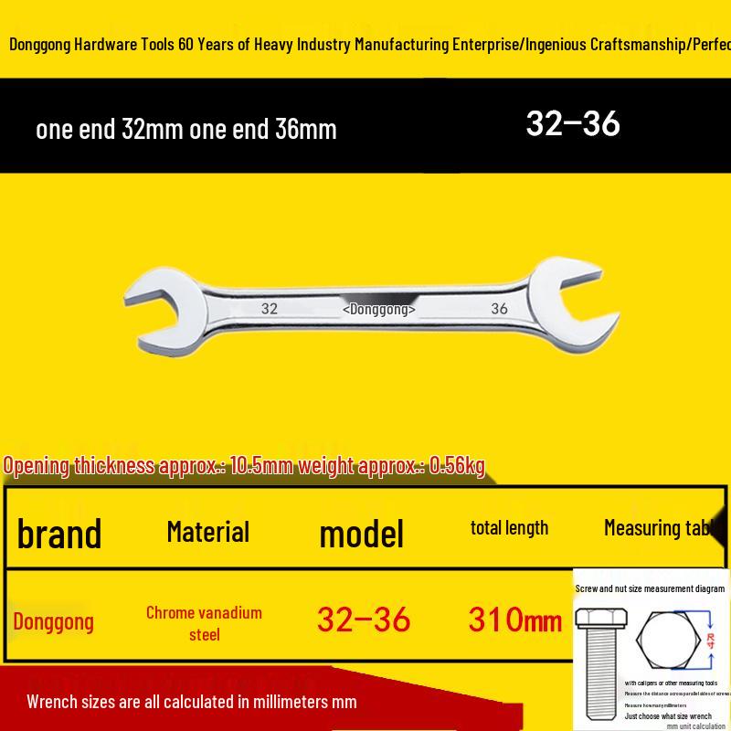 Donggong Professional Double-Ended Open-End Wrench and Crab Fork Pliers - National Standard Hardware Tools.