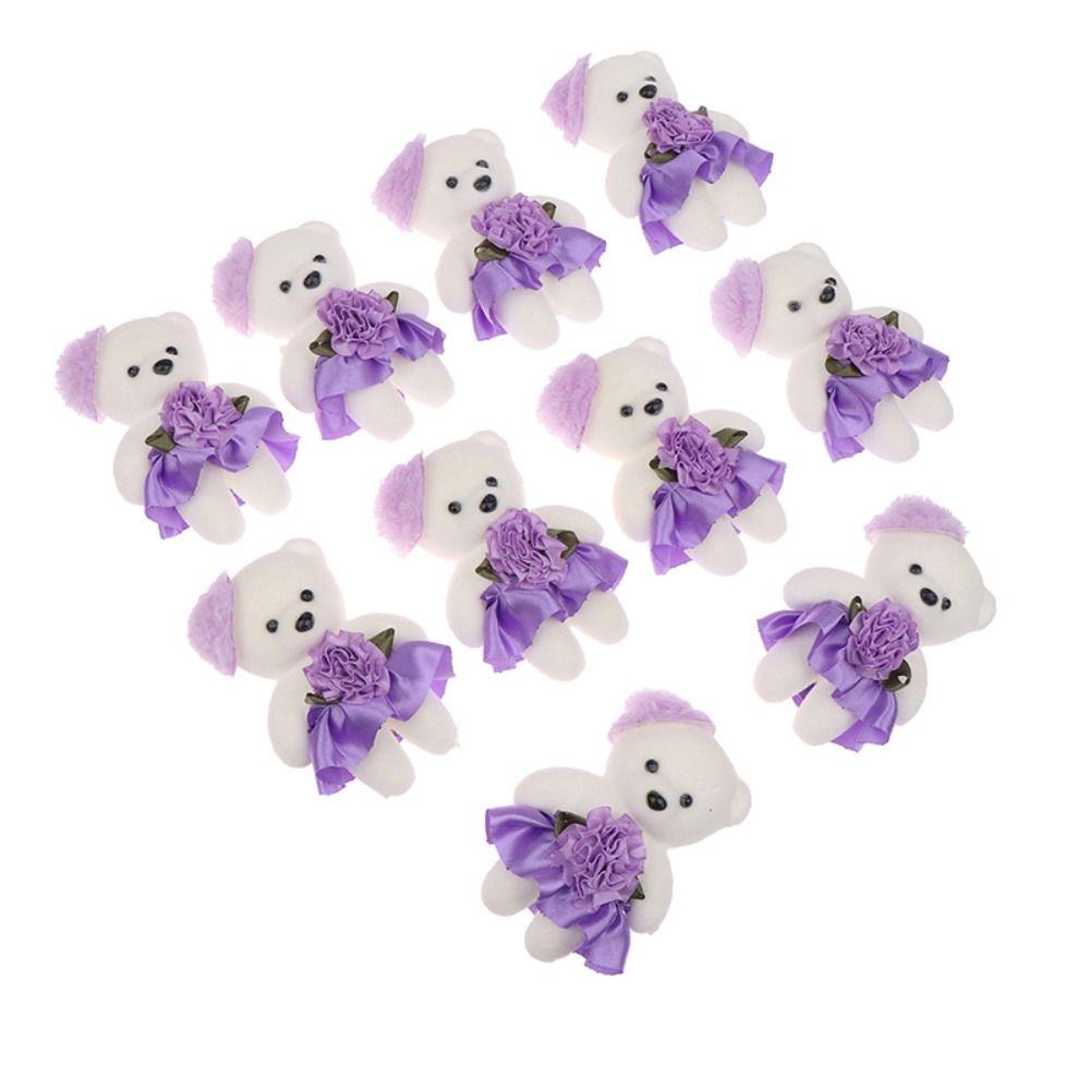 10 шт./набор плюшевых кукол Мини-медведь Цветочный букет Пенопластовый медведь Мультяшный букет Кукла День святого Валентина