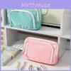 Stylish Large Capacity Ins Student Pencil Case Simple Front Open Window Makeup Bag