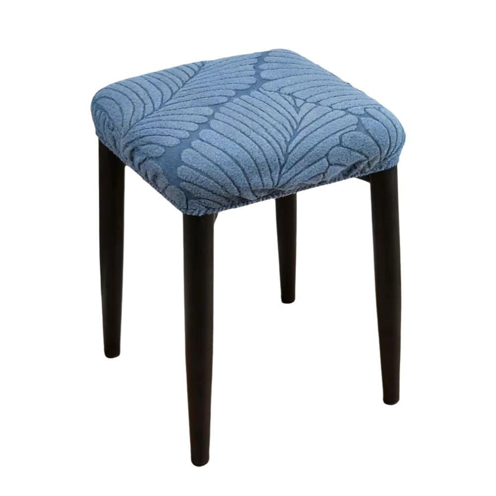 1Pc Washable Chair Seat Cover Elastic Square Stool Case New Seat Cushion Covers  Dining Chair