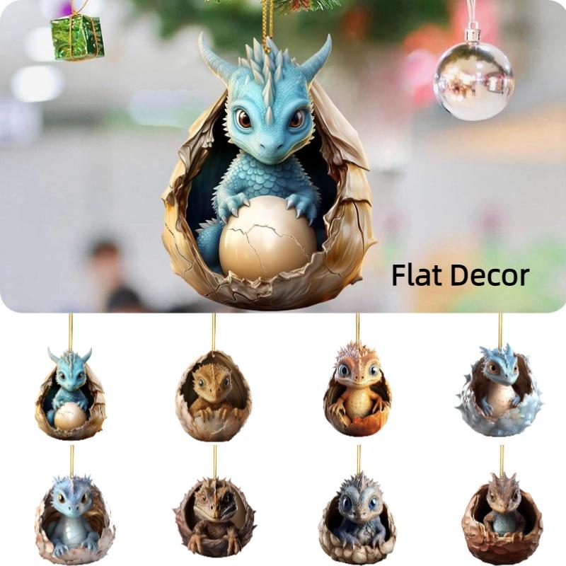 New Christmas Dragon Egg Car Ornament Cartoon Style Acrylic/glass Material Interior Decoration