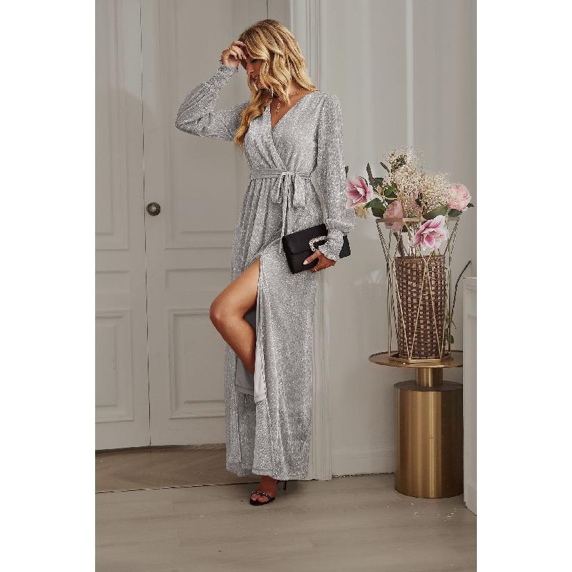 New Women'S Clothing Daily Temperament Elegant Casual Pure Desire Sexy Printed Jumpsuit Long Skirt Light Dress High-End Party Dress