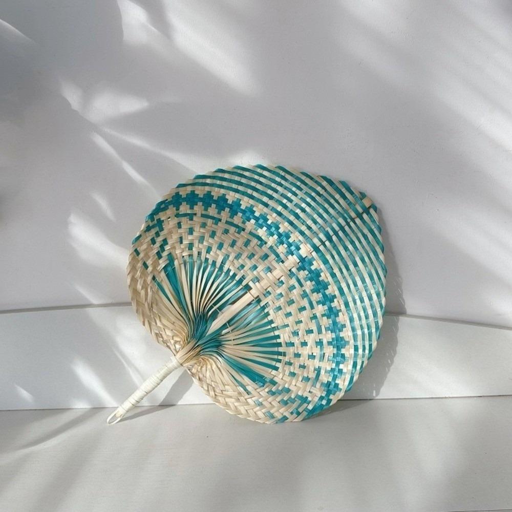 Traditional Fan Cattail-Leaf Fan Summer Cooling Hanging Fan Hand-Woven Fan  Living Room Decoration
