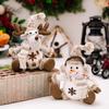 Charming European Style Knitted Christmas Ornaments Featuring Snowman Reindeer And Elderly Figurines For Festive Holiday Decor