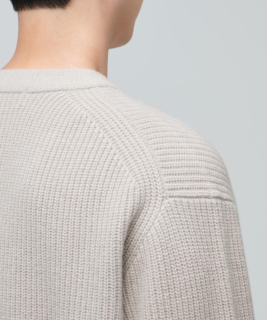 MUSINSA STANDARD Lambswool Ribbed V-Neck Knit [Mushroom]