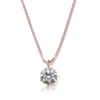 PLUSTER Necklace Diamond Delicate Single K10 PG Pink Gold Chain 45cm Box Christmas Present Women's 0.15ct [Gift Set]