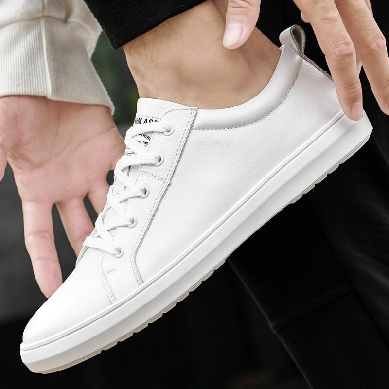 Мужские повседневные кроссовки на шнуровке, модные и удобные кроссовки. Повседневная мужская обувь из натуральной кожи.