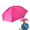 Head Umbrella Hat Sun Rain Umbrella Hat Adjustable Foldable Headwear with Elastic Band for Fishing Golf Hiking Camping Outdoor