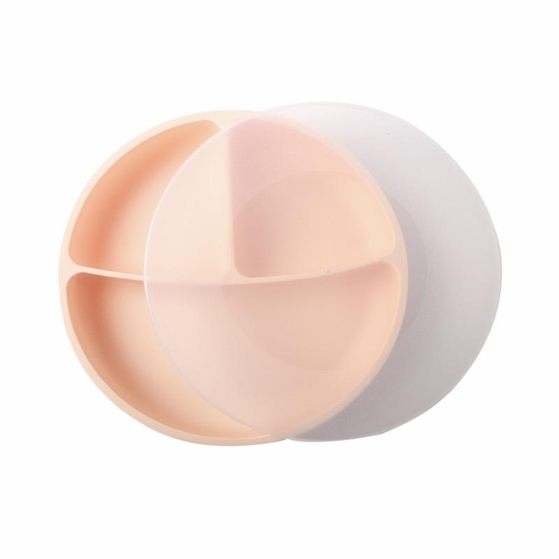 ODM Eco-Friendly BPA Free Kid Baby Feeding Silicone Suction Plate for Babies with Cover