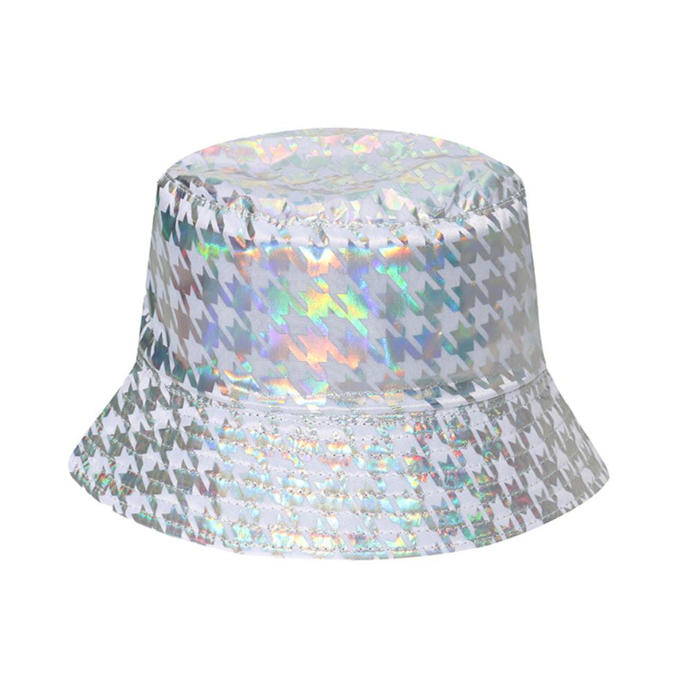European American Fashion Colorful Fish Scale Double-Sided Bucket Hat Trendy All-Match Sunscreen for Men Women Personalized Hat
