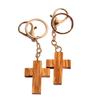 Christian Wooden Crosses Keychain Bag Pendant Keyring for Religious Devotees and Styles Lover Everyday Key Management