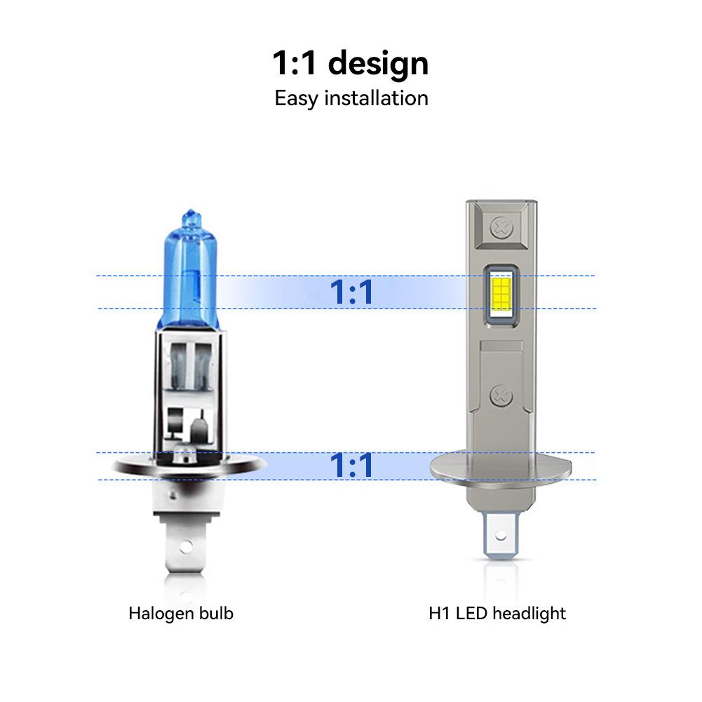 1 шт. H1 H3 H7 автомобильная светодиодная лампа для фар 50 Вт CSP автомобильная фара без вентилятора авто диодные противотуманные фары 12 В 6000 К