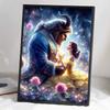 5D DIY Diamond Art Painting Kits for Adults,  Princess and The Beast Full Round Crystal Diamond Kits for Beginner for Home Wall Decorate