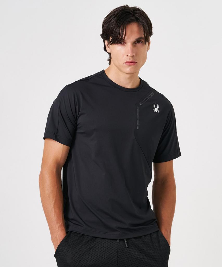 SPYDER Men'S Mesh Mix Training T-Shirt Spkmcnrs211Mblk