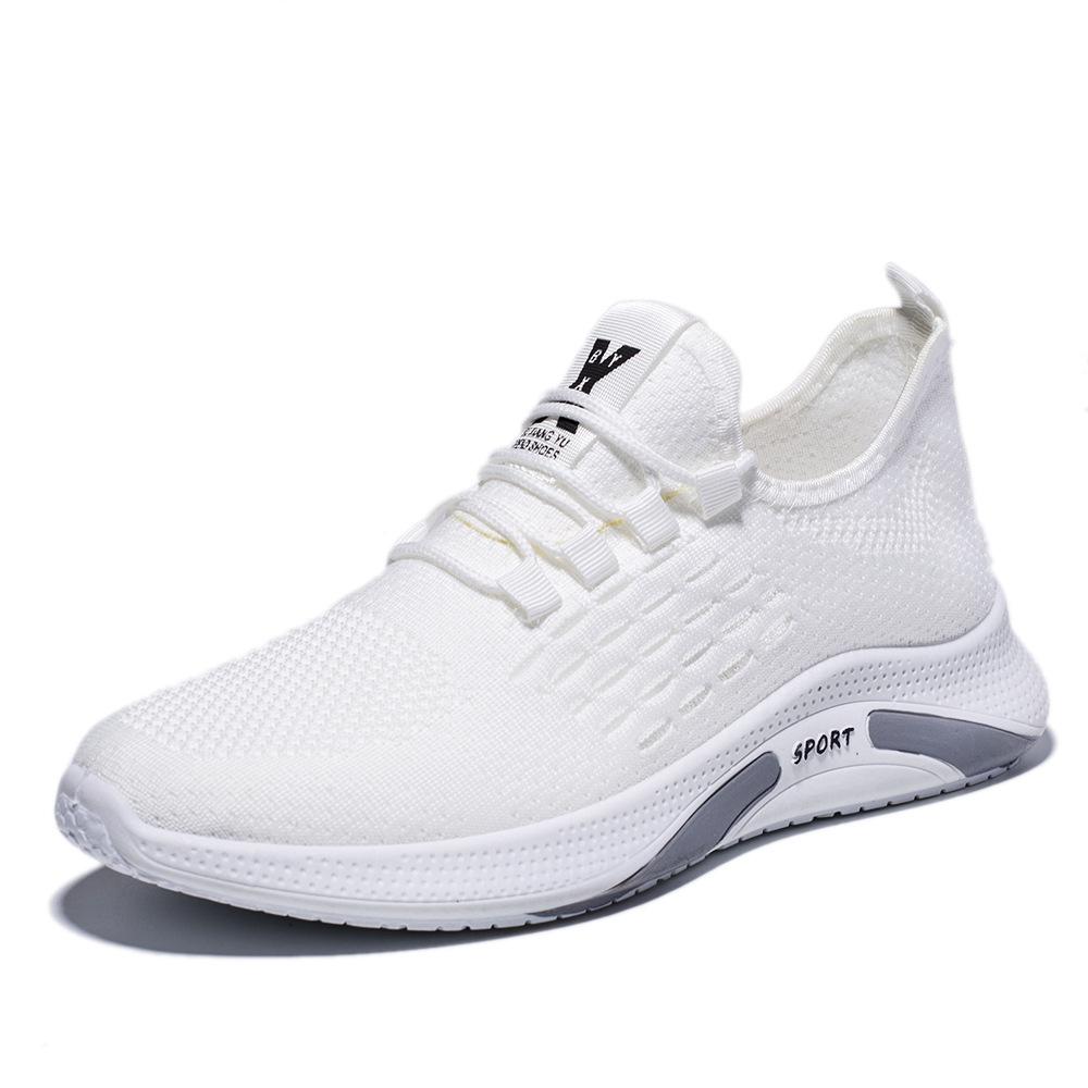 Men's shoes summer breathable thin mesh sports shoes men's 2025 new versatile white casual shoes